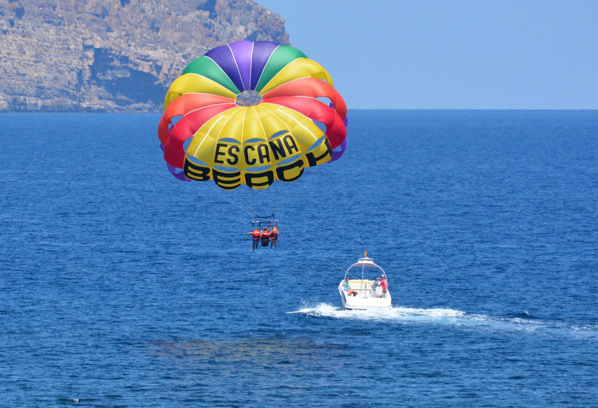Parasailing in Cala Bassa photo 1