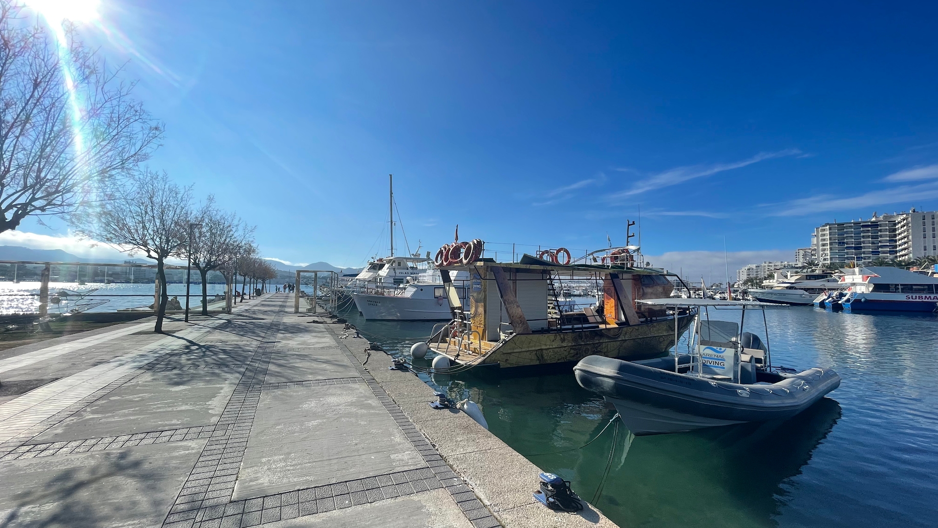 Pier of Scuba Diving Boats