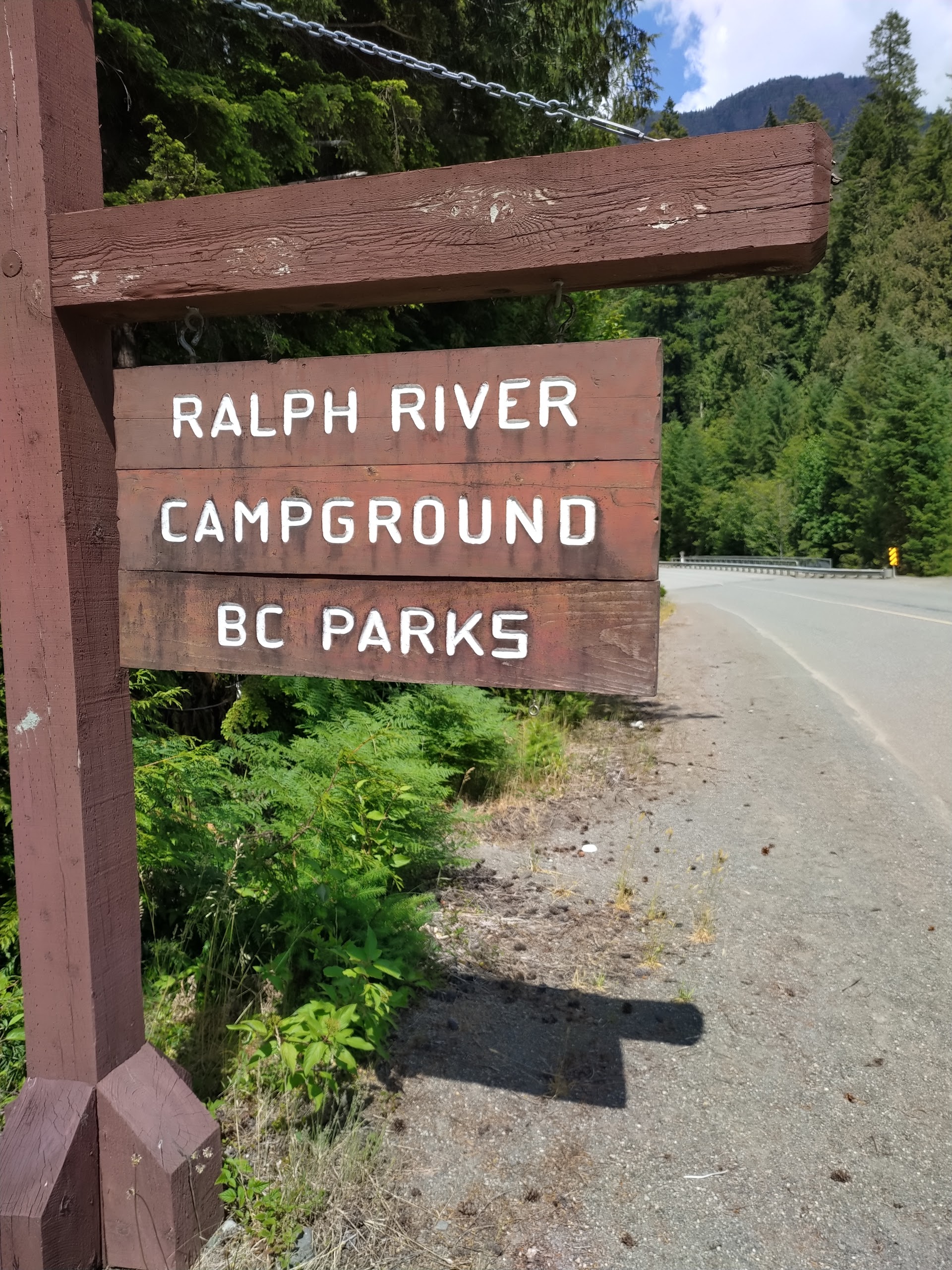 Camping pullouts along road