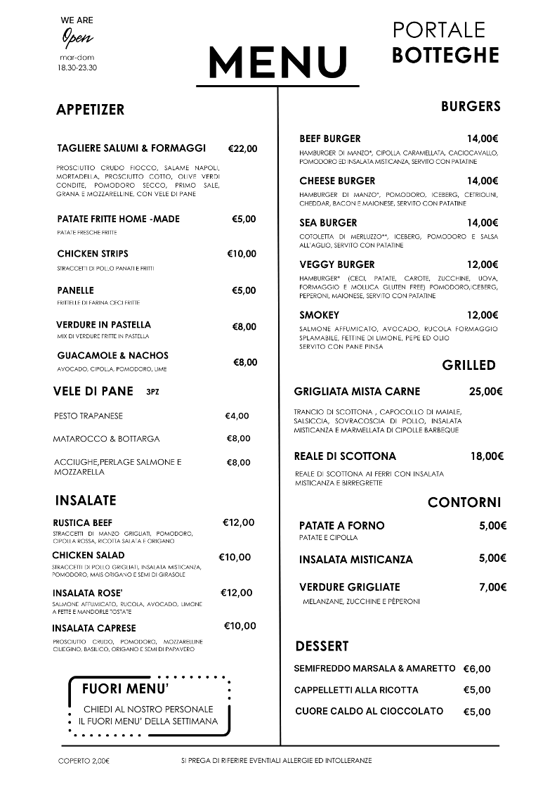 Portale Botteghe-winebar osteria