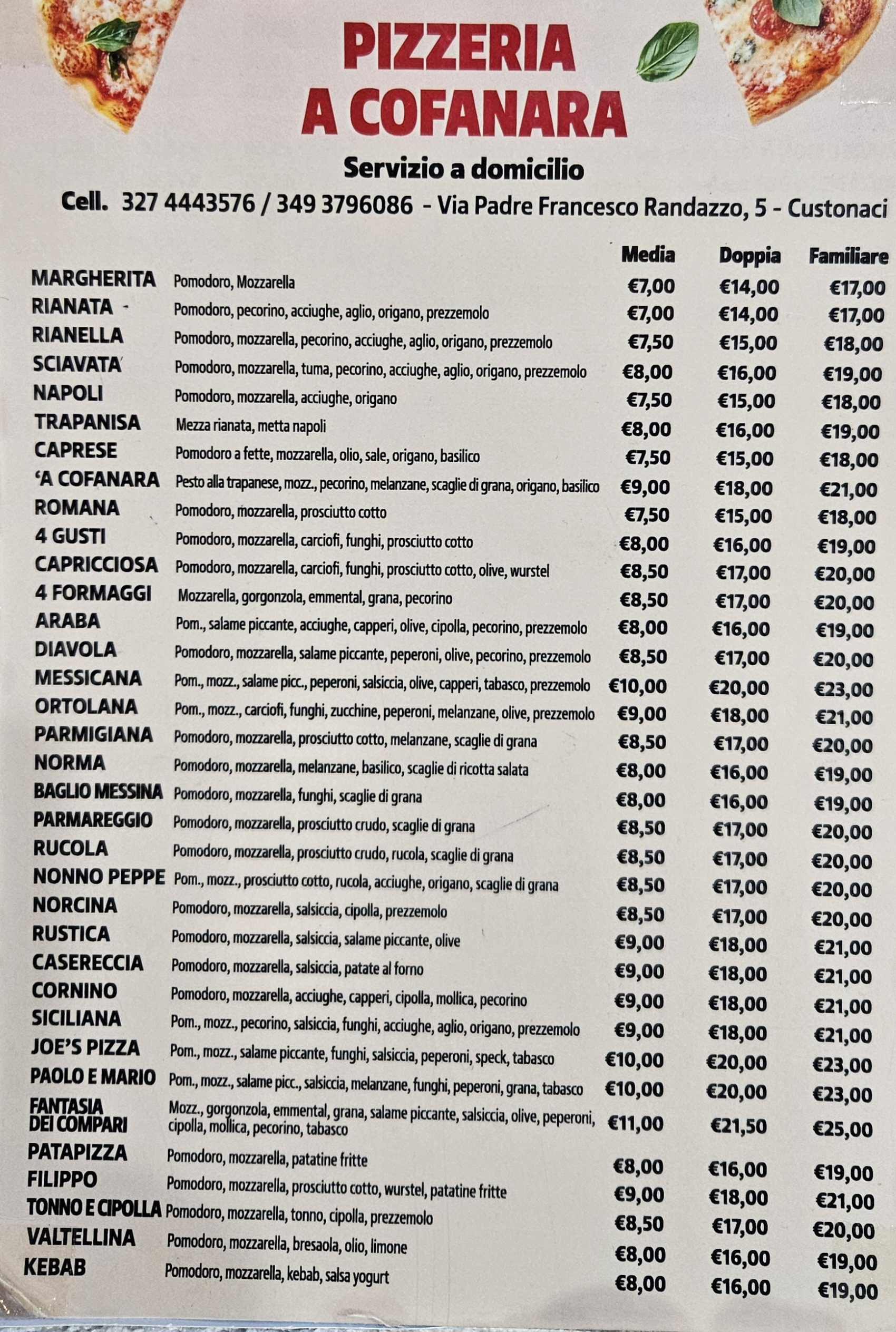 Pizzeria A Cofanara