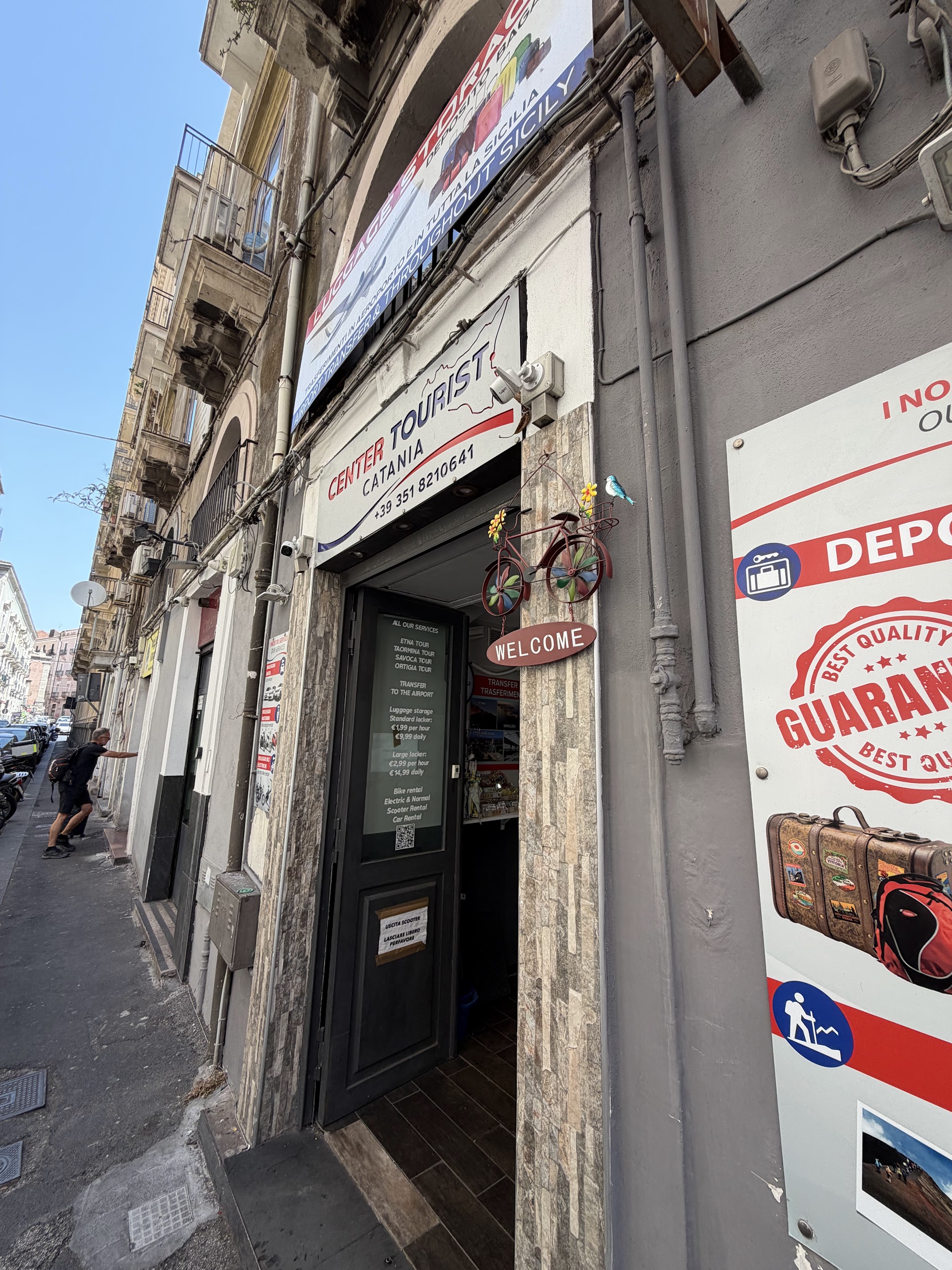 Center Tourist Catania ; Luggage Storage Catania ; Center Bike Catania ; Center Scooter Catania