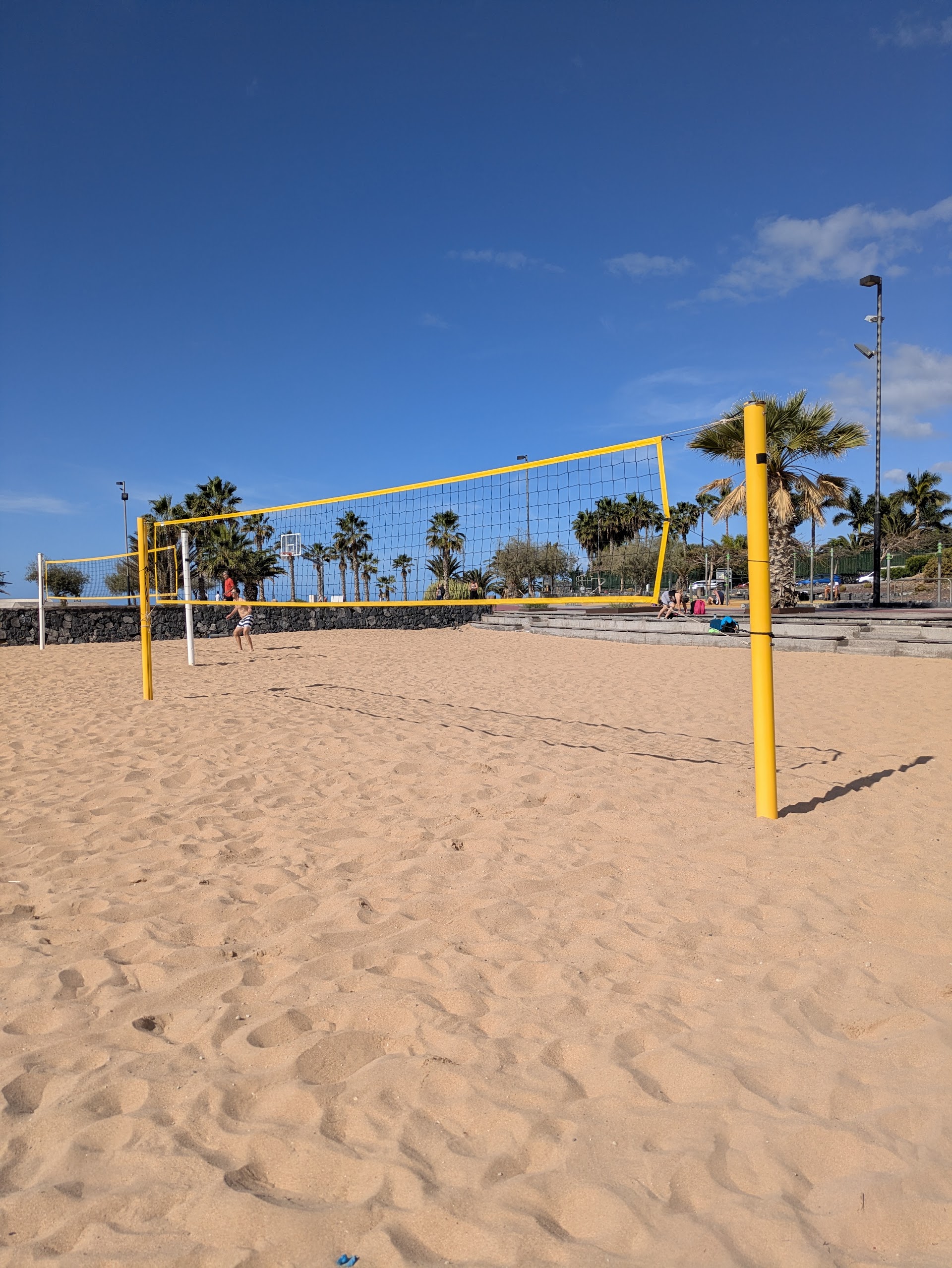 Zona de juego en arena. Beach volley