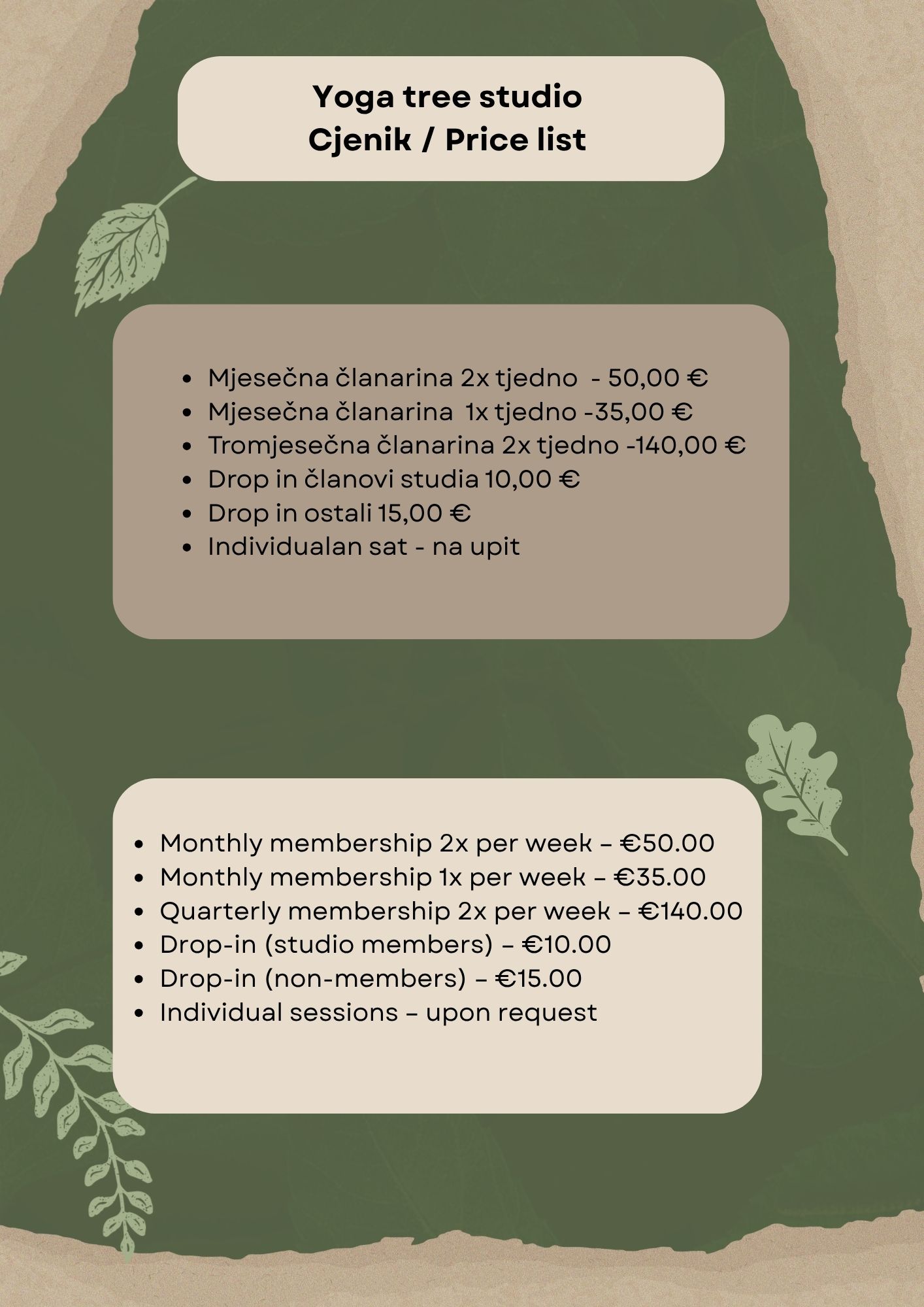 Yoga tree studio