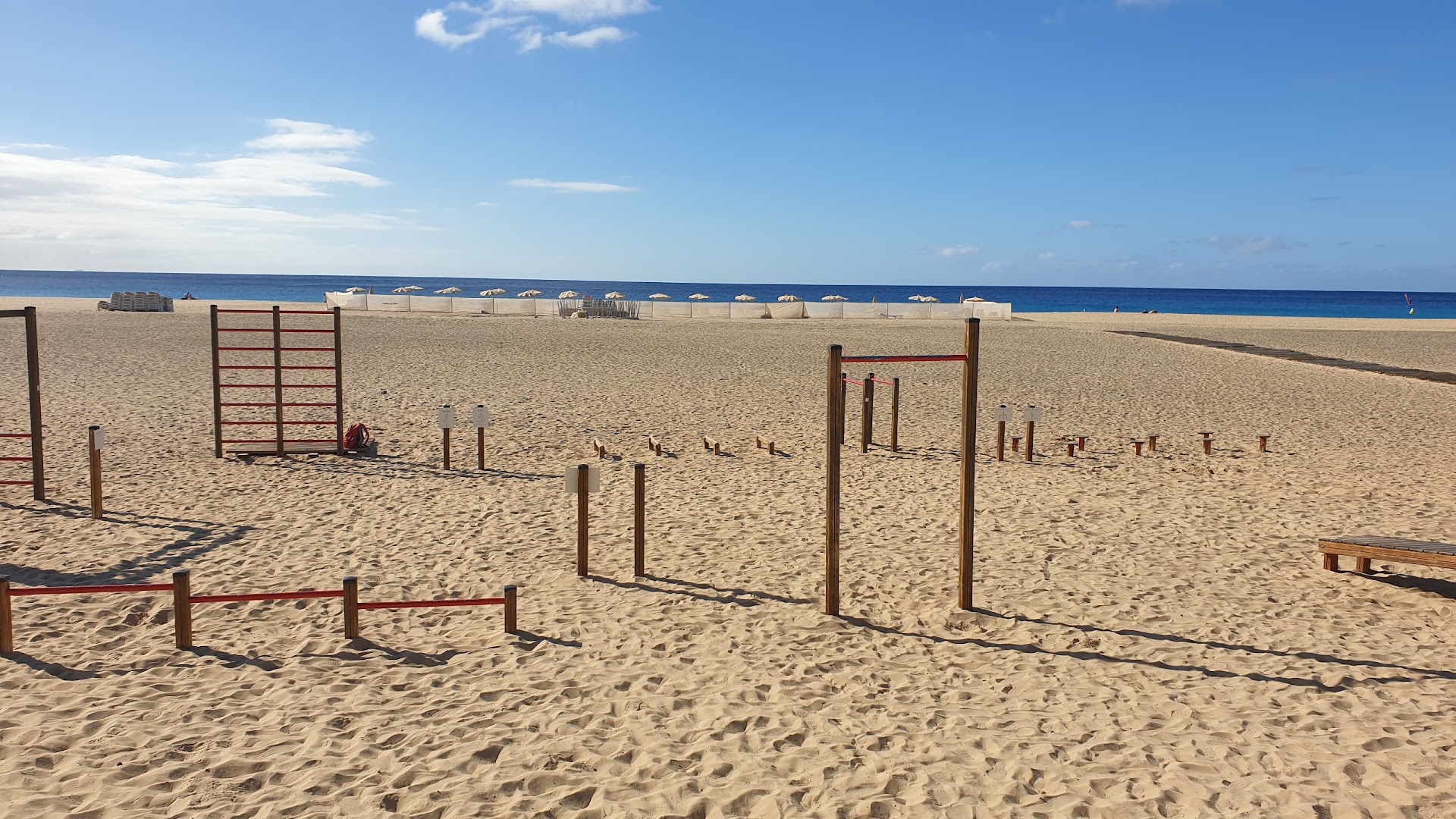 Gimnasio en la playa