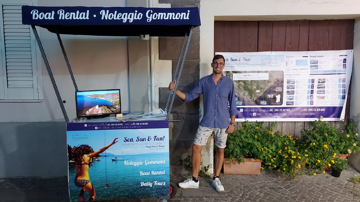 Chia Escursioni noleggio gommoni Quad info point Pula
