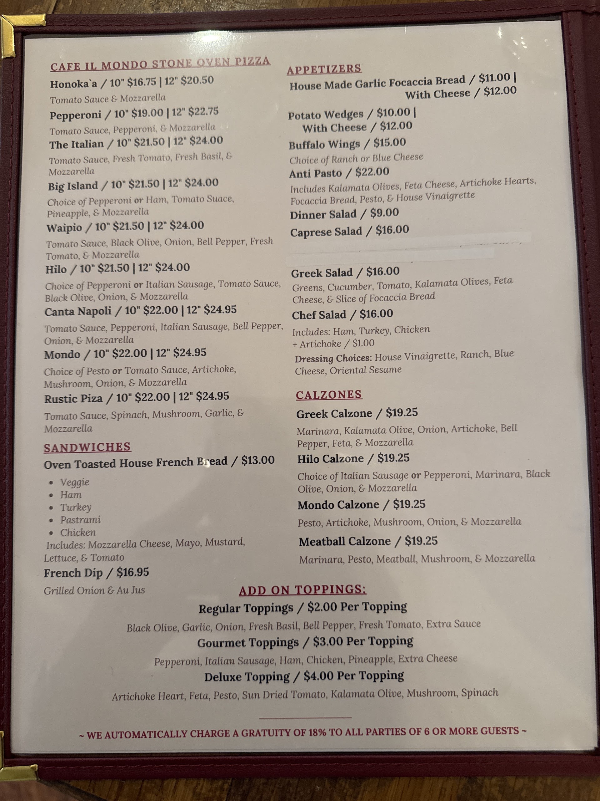 Cafe il Mondo | Italian