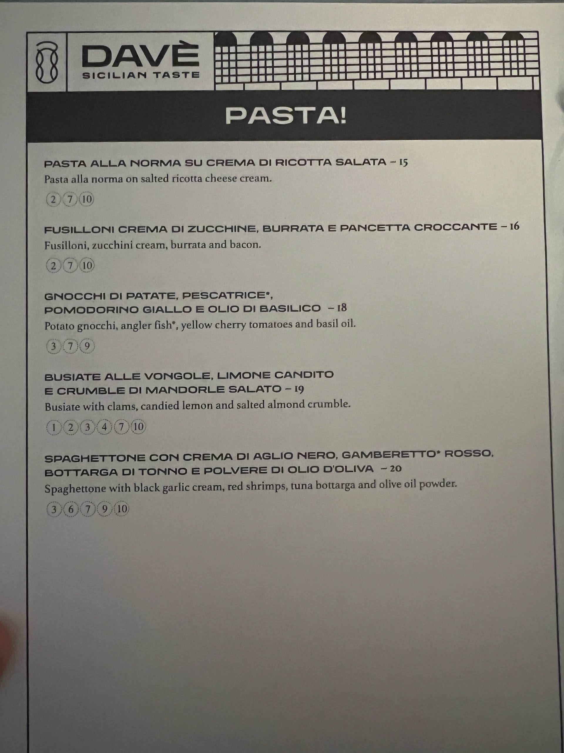 Davè Sicilian Taste