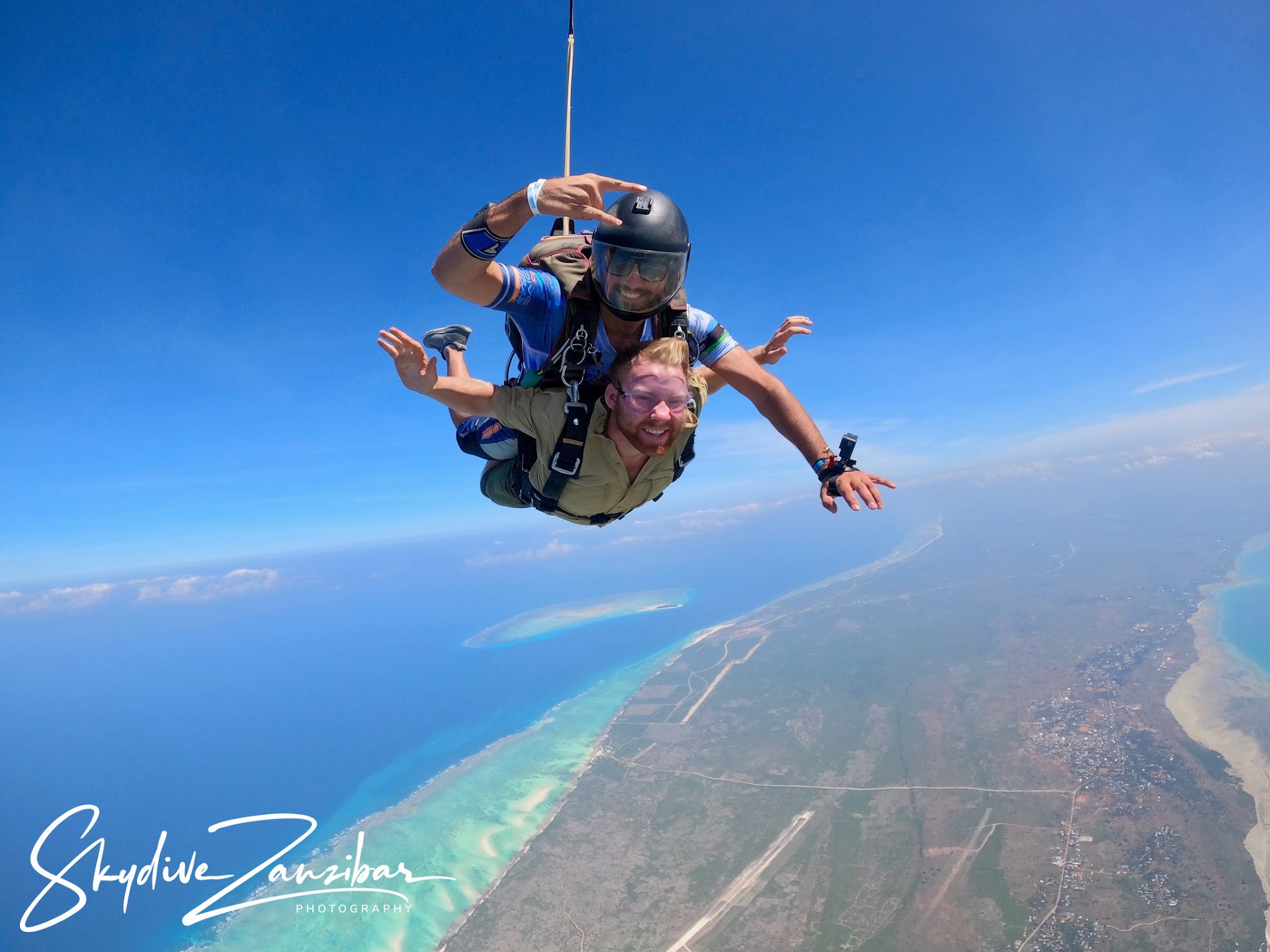 Skydiving in zanzibar