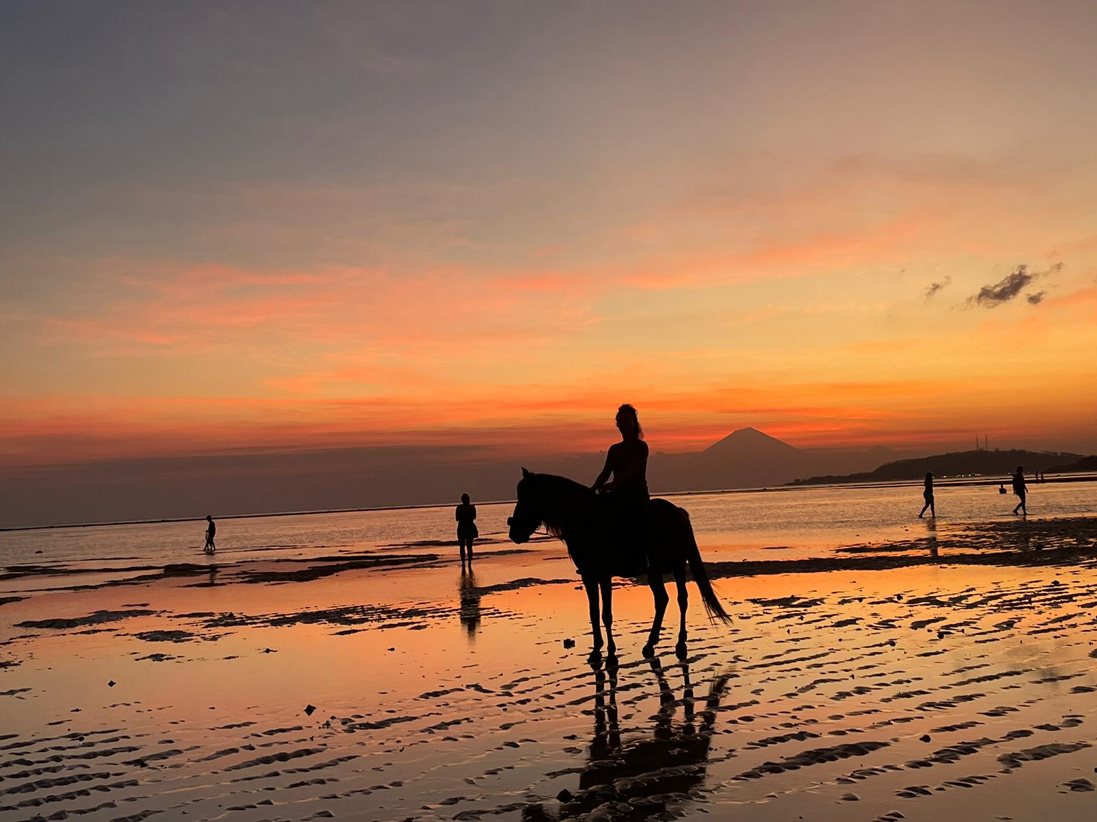 Horse riding on island🏇