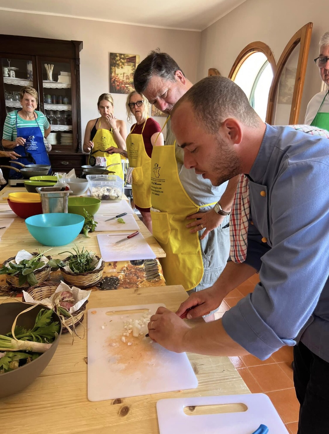 Cooking class Taormina chef Massimo