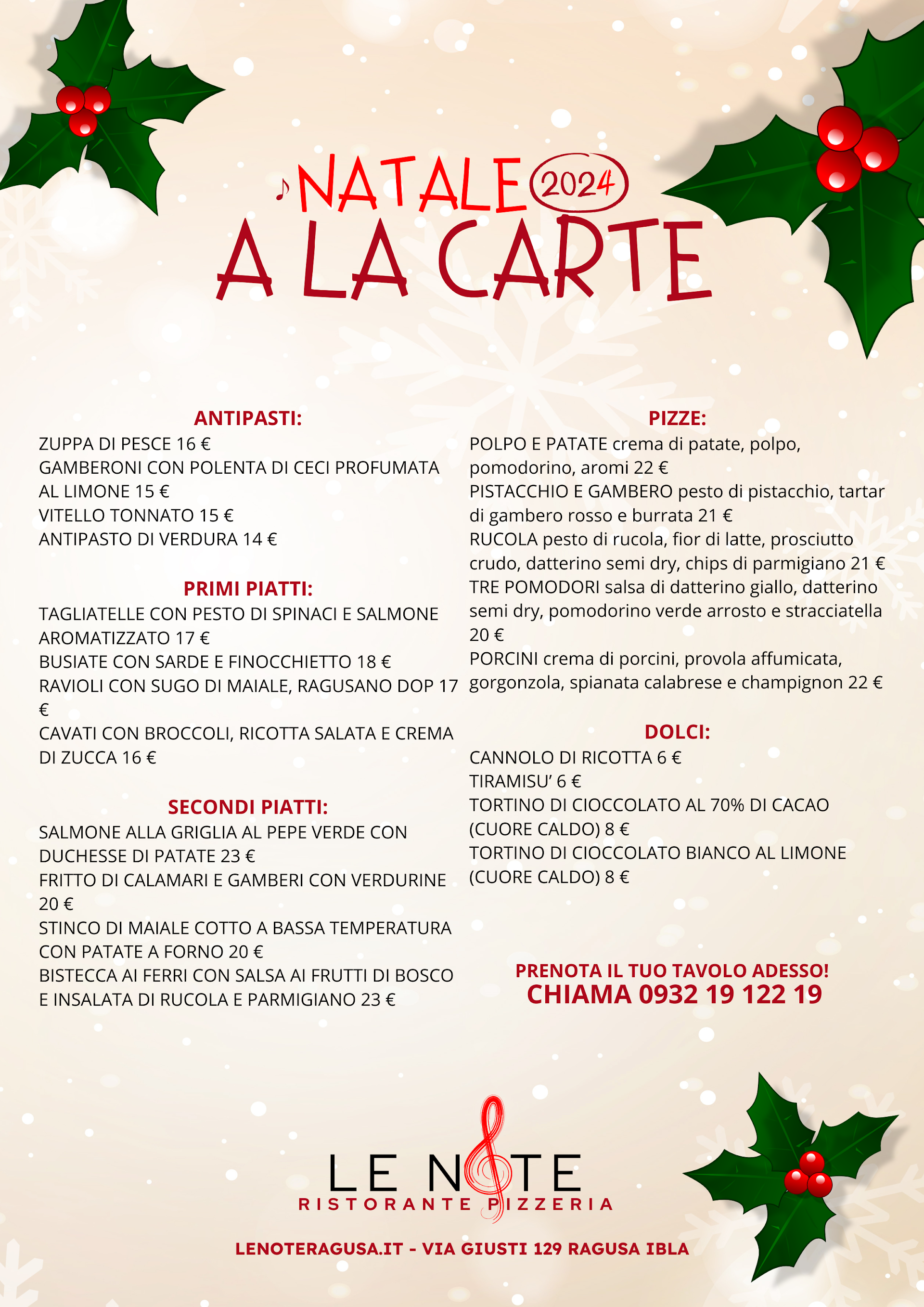 Ristorante - Pizzeria Le Note a Ragusa.