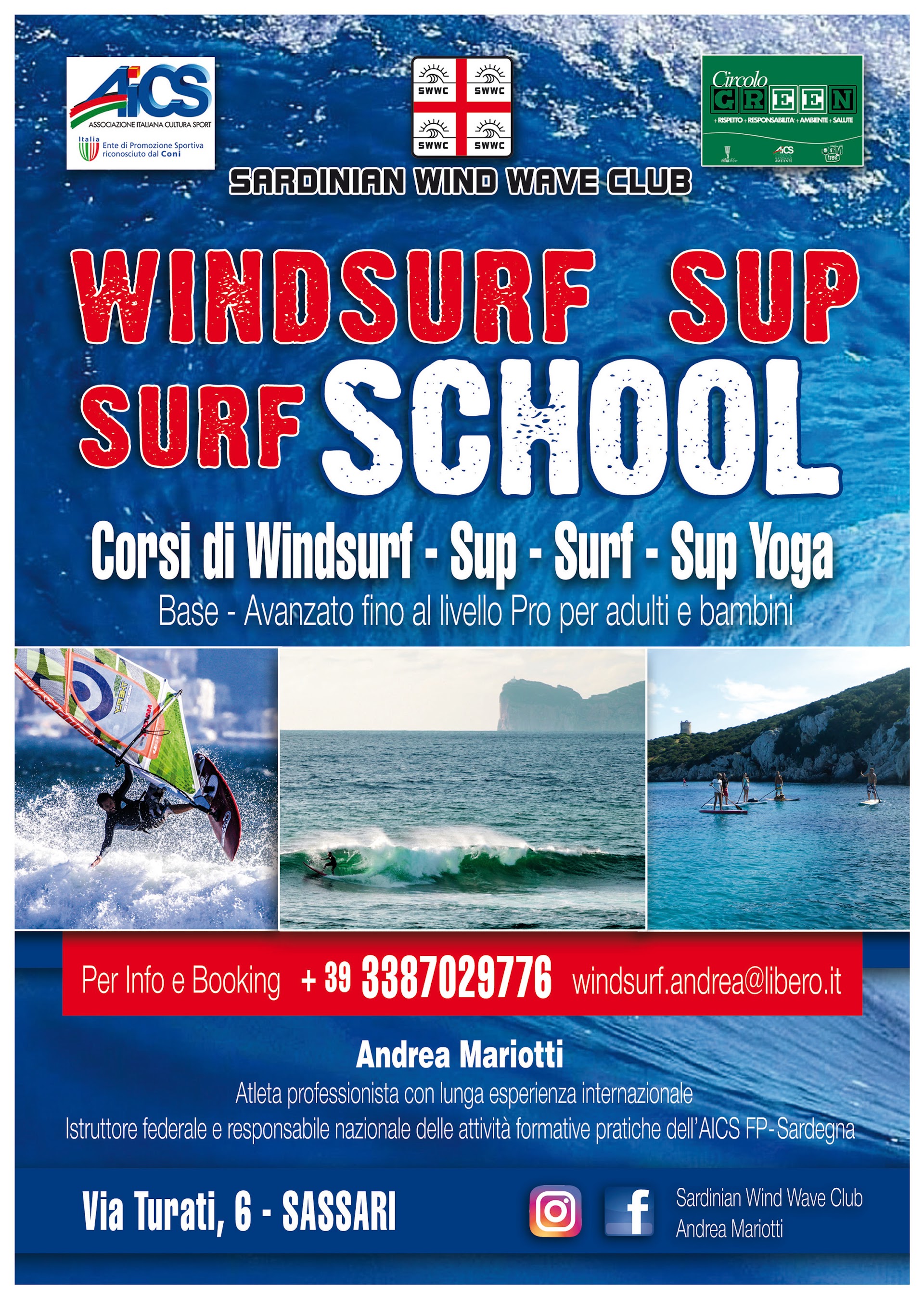 SARDINIAN WIND WAVE CLUB Scuola di Windsurf-Surf-Sup-Wing foil in Platamona, Stintino, Alghero